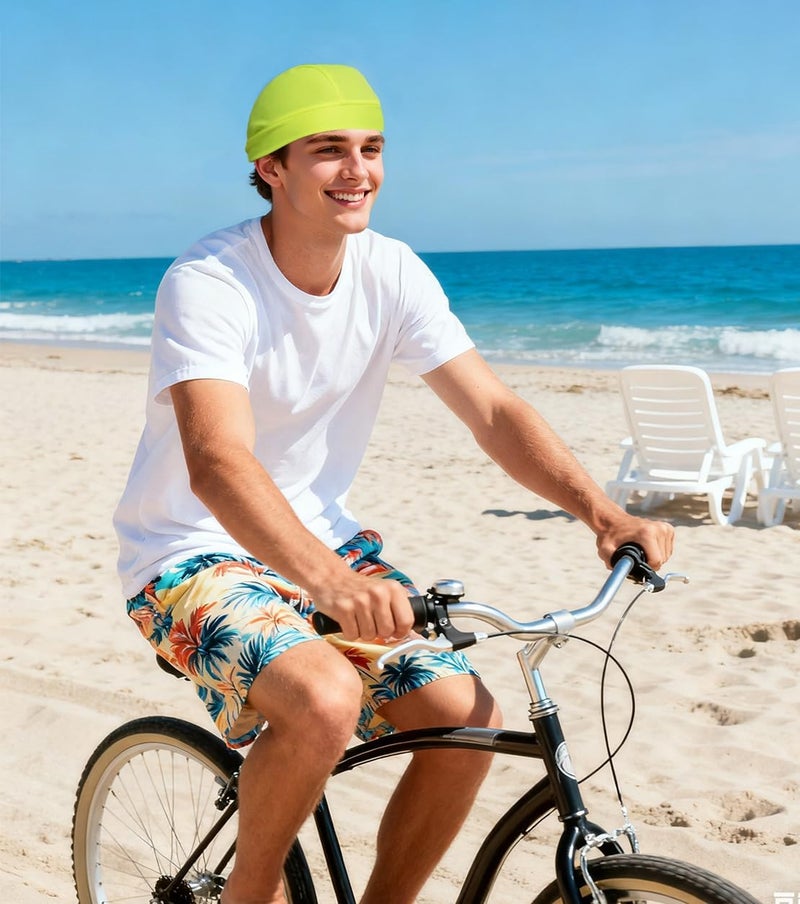 SRLLBBY Sweat Wicking Do Rags Skull Caps, Cooling Hip Hop Hat, Beanie Durag Motorcycle Head Wrap Doo Rag Liner for Men Women - Image 3